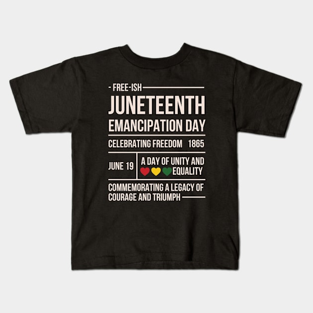 Juneteenth Kids T-Shirt by Artisan